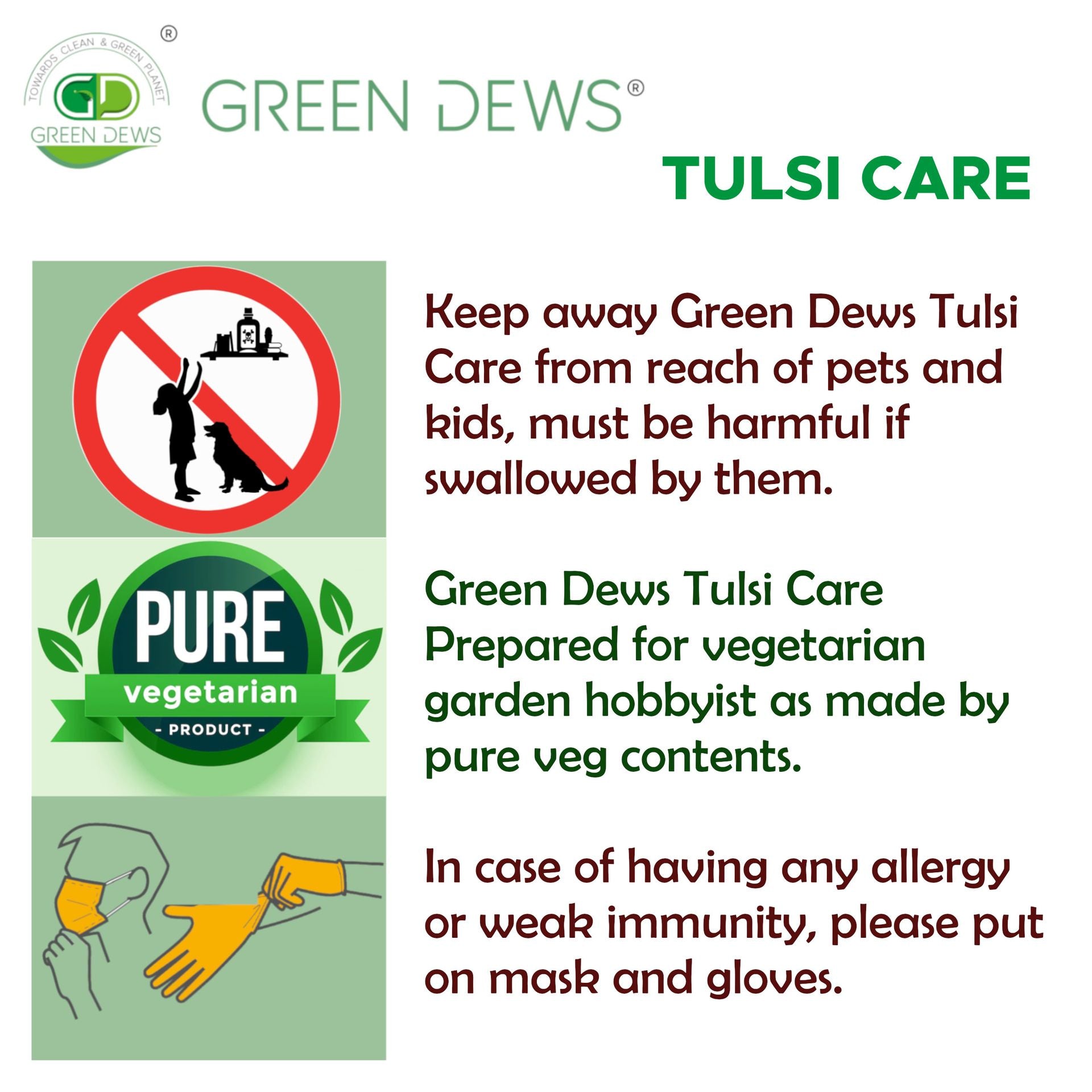 Green Dews Tulsi Plant Food Fertilizer Khad Organic Tulsi Care 100% Pure Veg Ingredients For Potted Tulasi Plant Holi Basil Plant - hfnl!fe