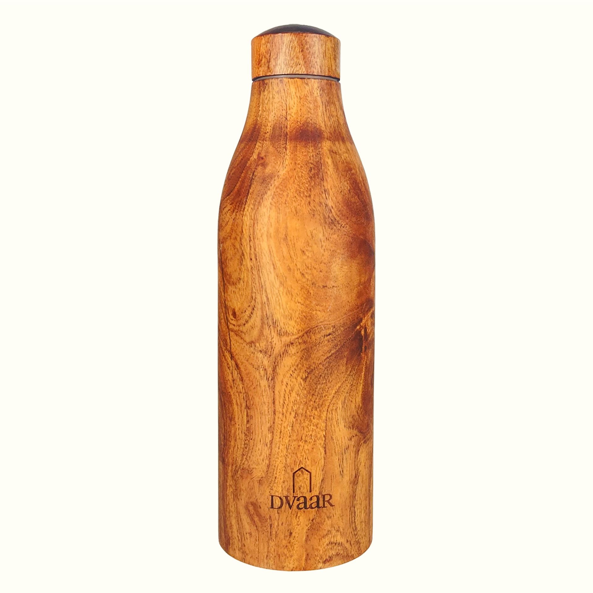 The Wooden Copper Bottle Mahogany Wood 500ml - hfnl!fe