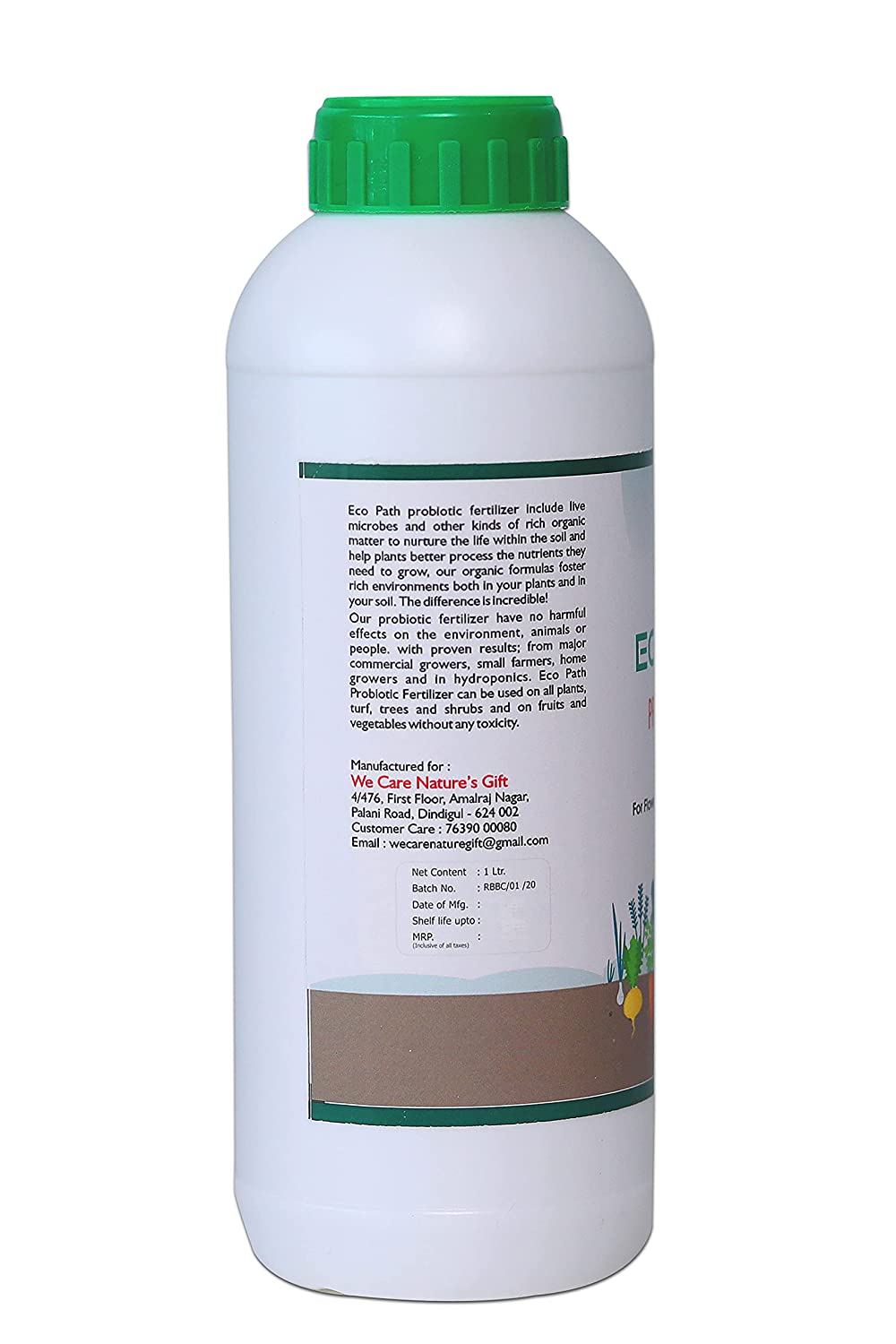 Eco Path - Probiotic Organic Fertilizer for Flowering, Fruiting & Root Enhancing with Measuring cup - hfnl!fe