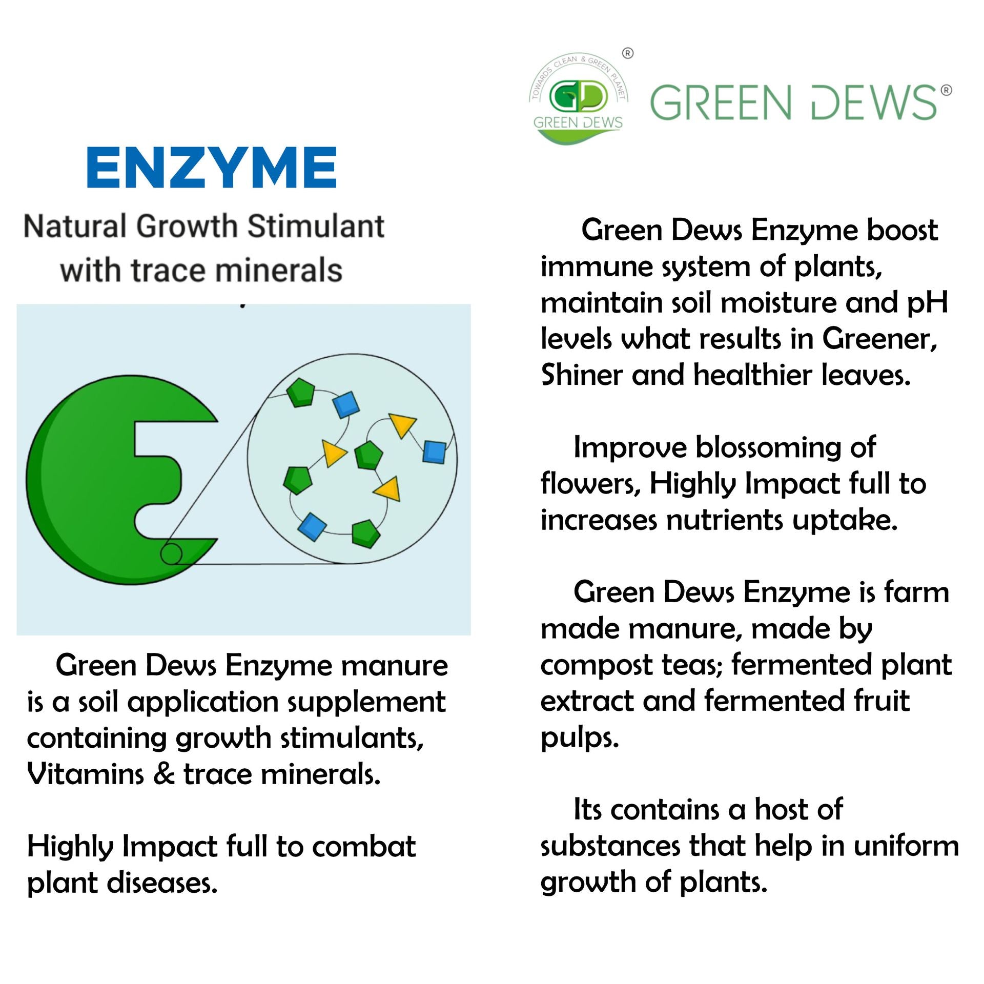 Green Dews Enzyme fertilizer for plants organic Granule form alternative to DAP NPK Zyme Granules Biozyme - hfnl!fe