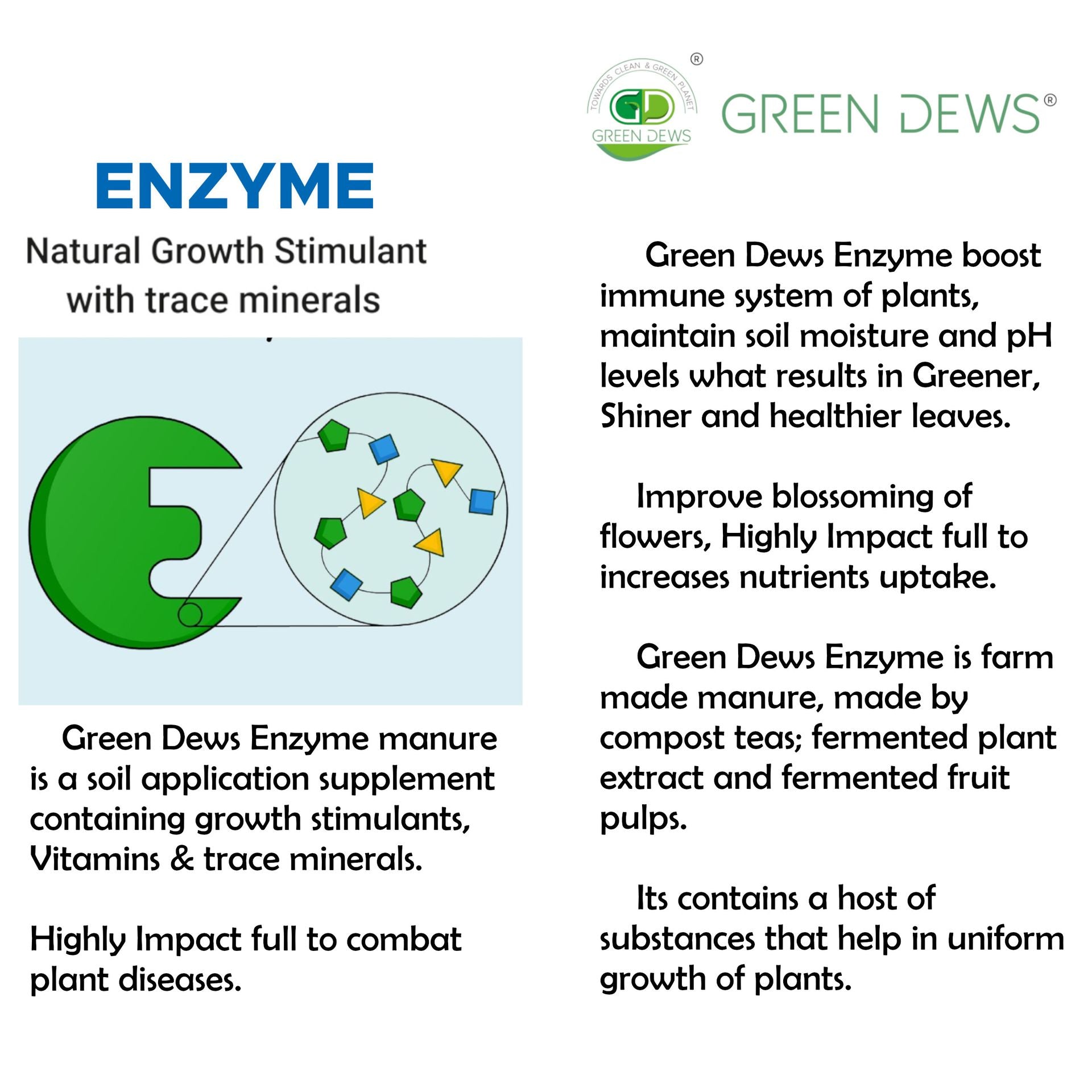 plant enzymes fertilizer Green Dews Enzyme fertilizer for plants organic Granule form alternati