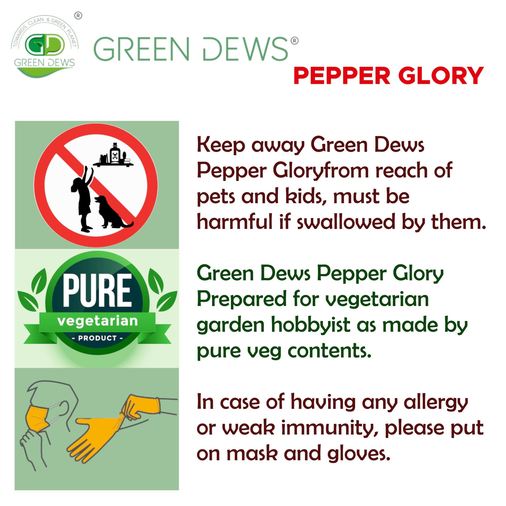 Green Dews Pepper Glory Fertilizers for Pepper capsicum Chilli Plants Organic Plant Fertilizer for home plants garden - hfnl!fe