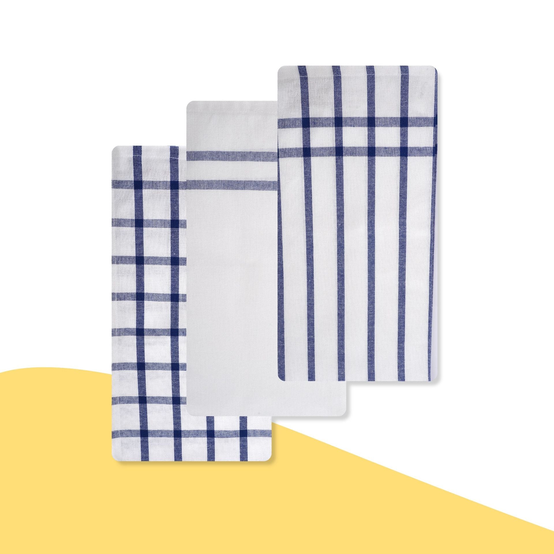 Swaas 100% Cotton Blue Rail Kitchen Towel - Set of 6 - hfnl!fe