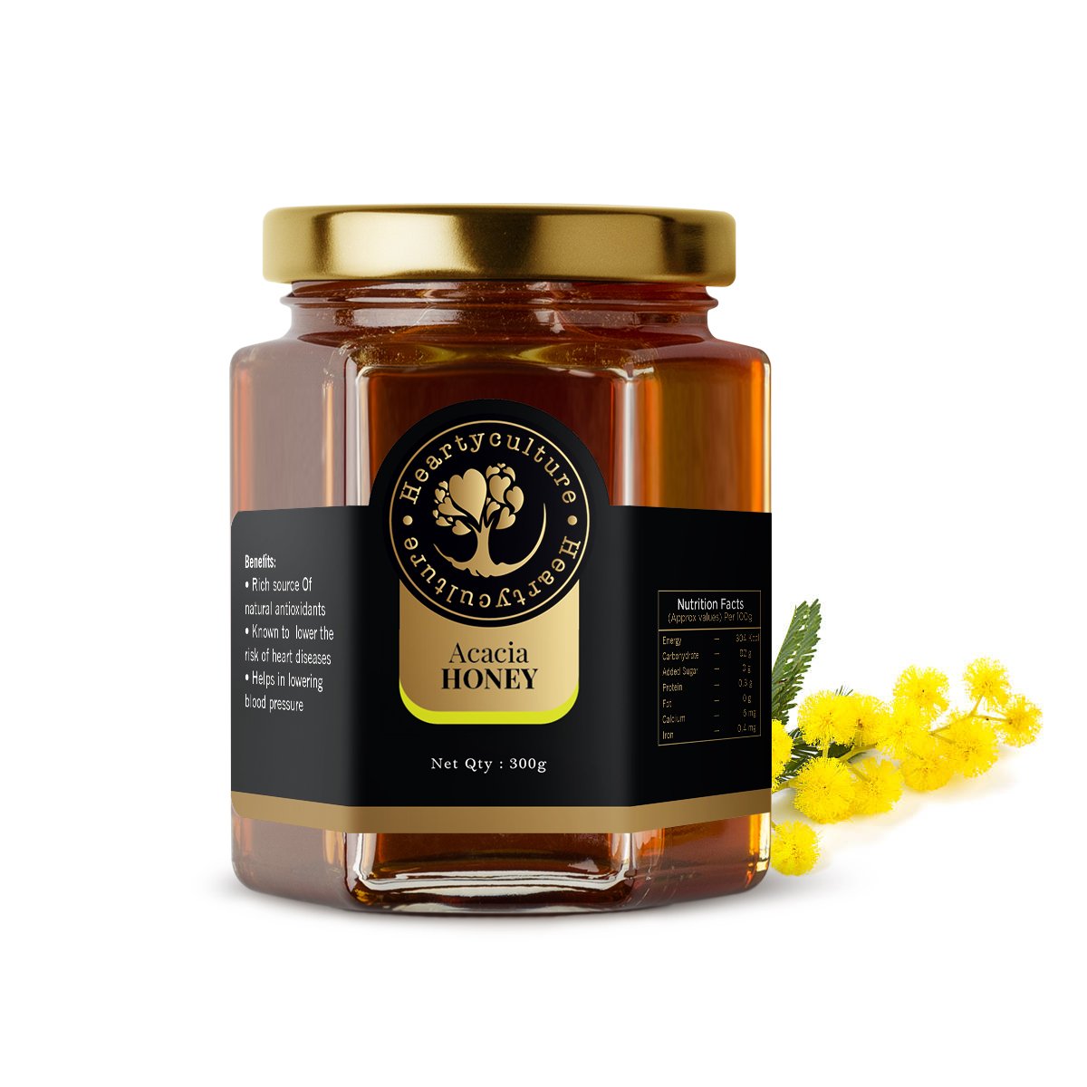 Heartyculture Acacia Honey - 300 G - hfnl!fe
