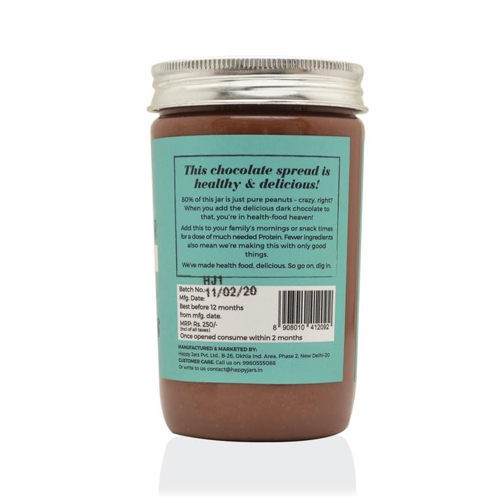Happy Jars Dark Chocolate Peanut Butter (290g), 7g protein - hfnl!fe