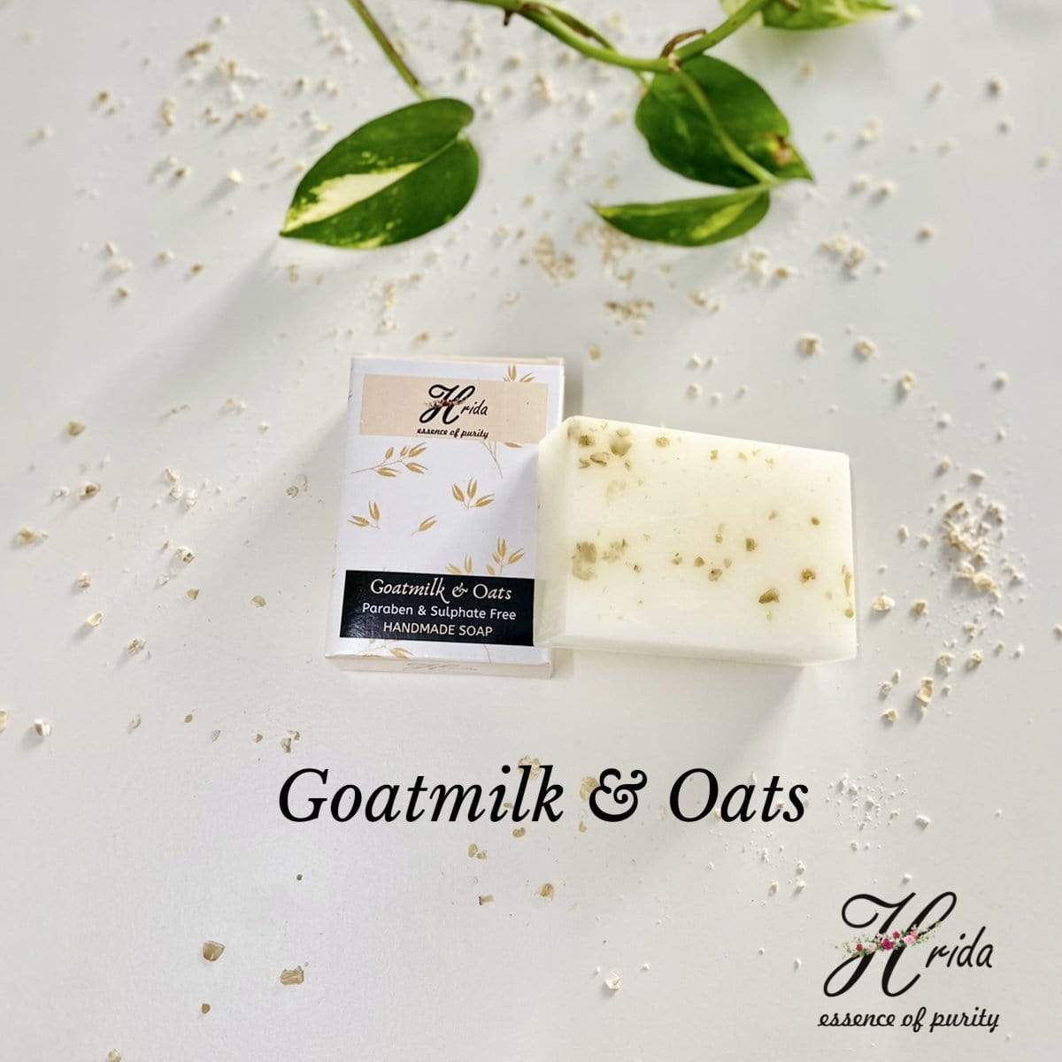 Hrida Goat Milk & Oats Handmade Soap - hfnl!fe
