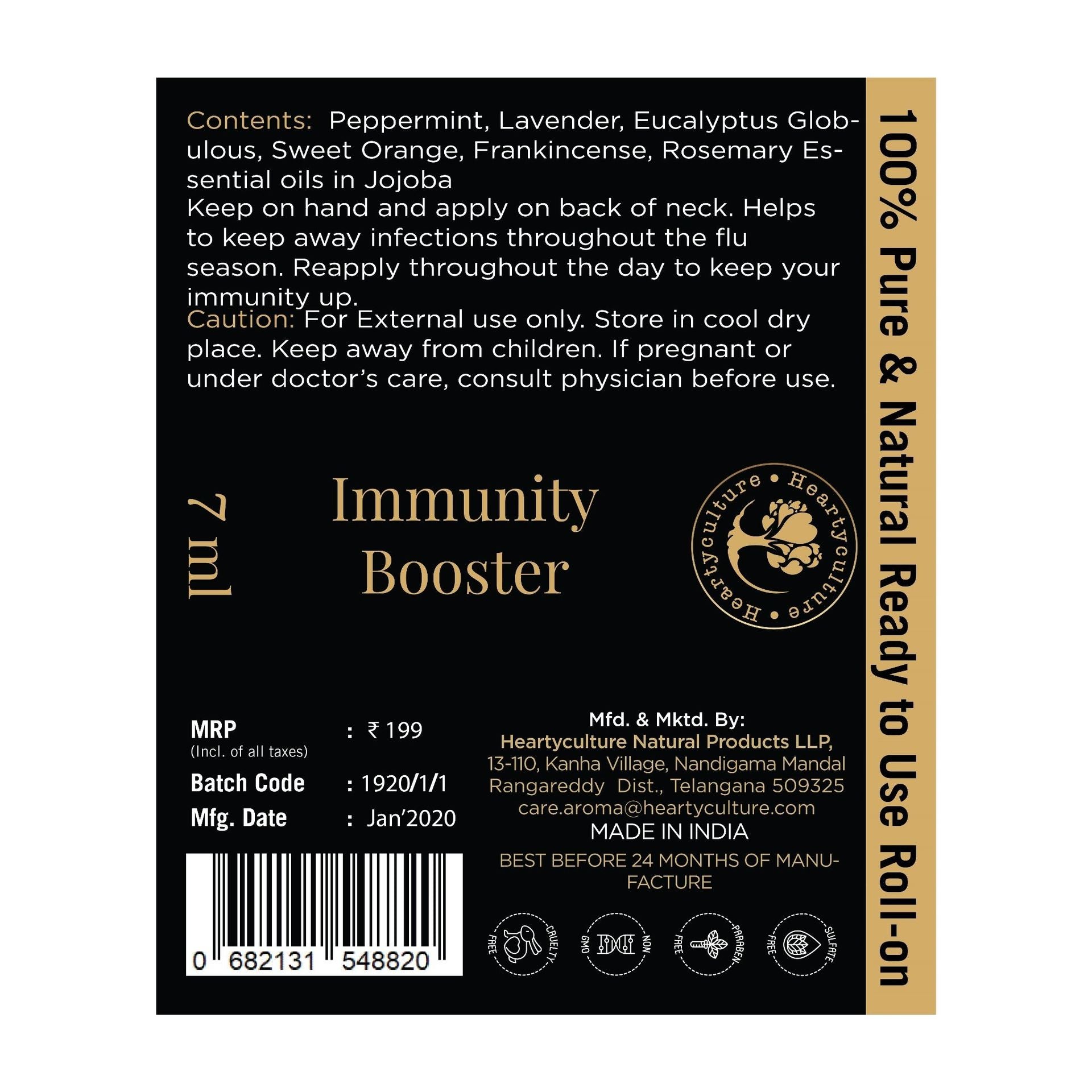 Heartyculture Immunity Booster Roll-on - 10 ml - hfnl!fe