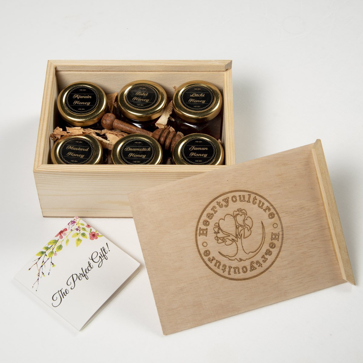 Heartyculture Honey Gift Box Combo (6 Honeys x 50 gm each) - hfnl!fe