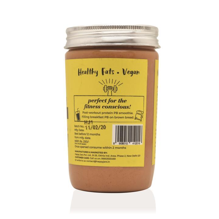 Happy Jars Jaggery Crunchy Peanut Butter (290g) - 10g protein - hfnl!fe