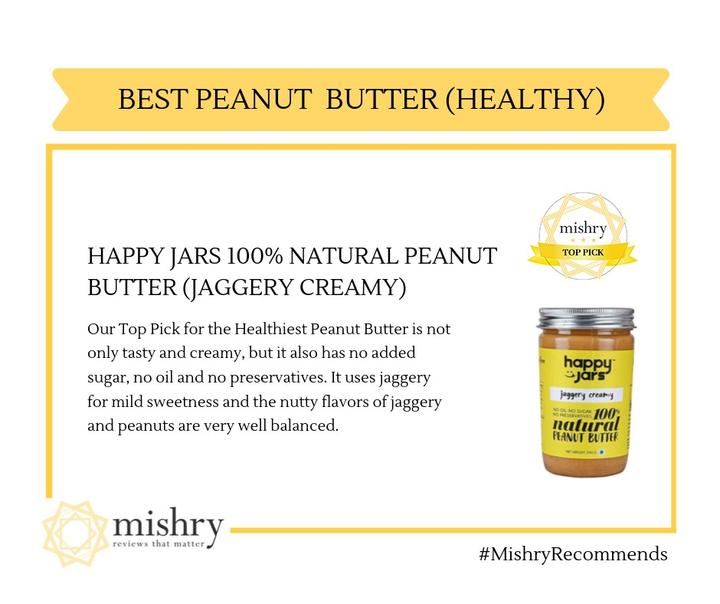 Happy Jars Jaggery Creamy Peanut Butter (290g), 10g protein - hfnl!fe