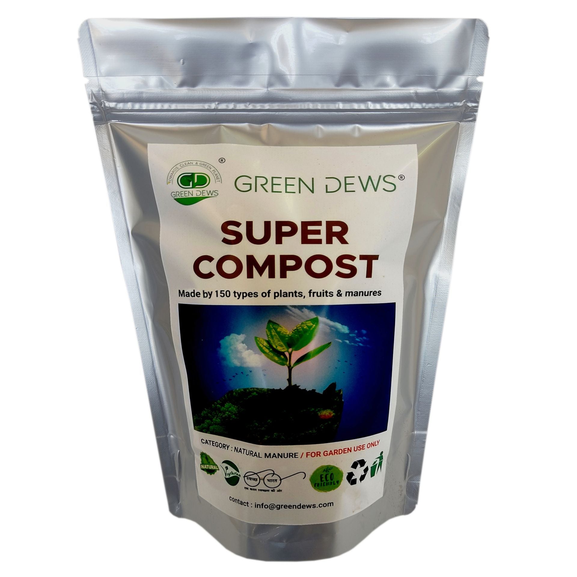 GREEN DEWS SUPER COMPOST BALANCED FERTILIZER NATURAL PLANT GROWTH PROMOTER MICRO & MACRO NUTRIENTS - hfnl!fe