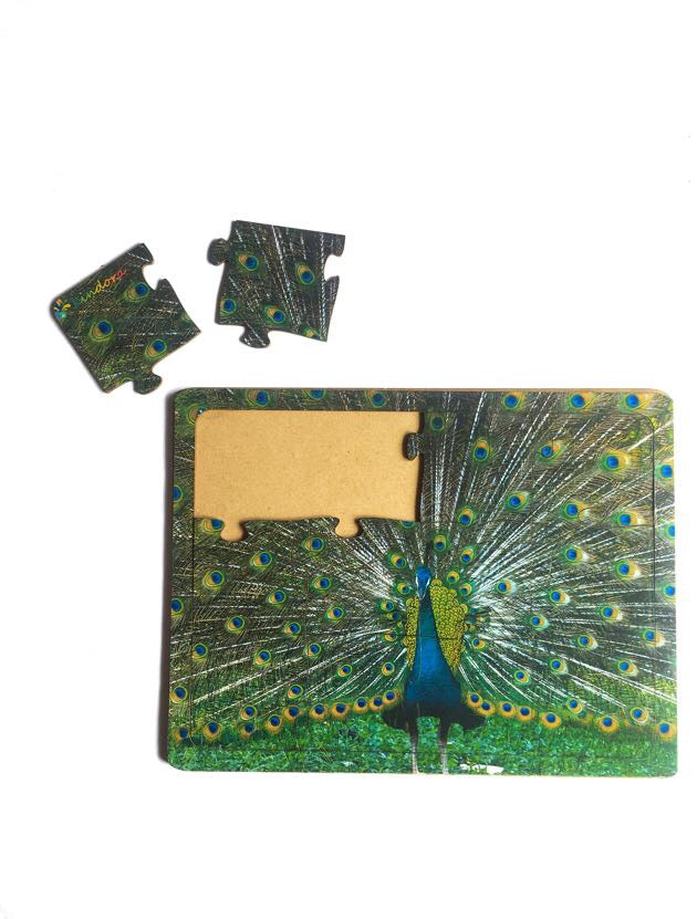 Kindora Montessori Jigsaw Puzzle - Indian National Bird Peacock