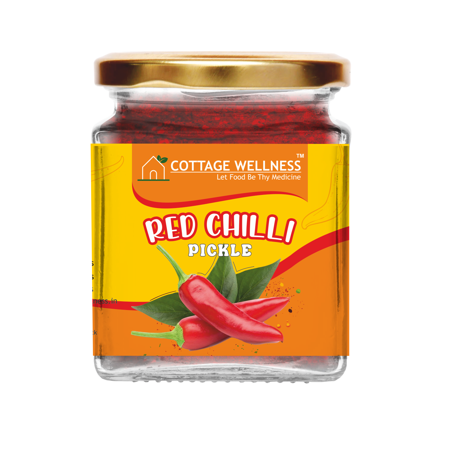 Cottage Wellness Home made Red Chilli Pickle 250gm - hfnl!fe