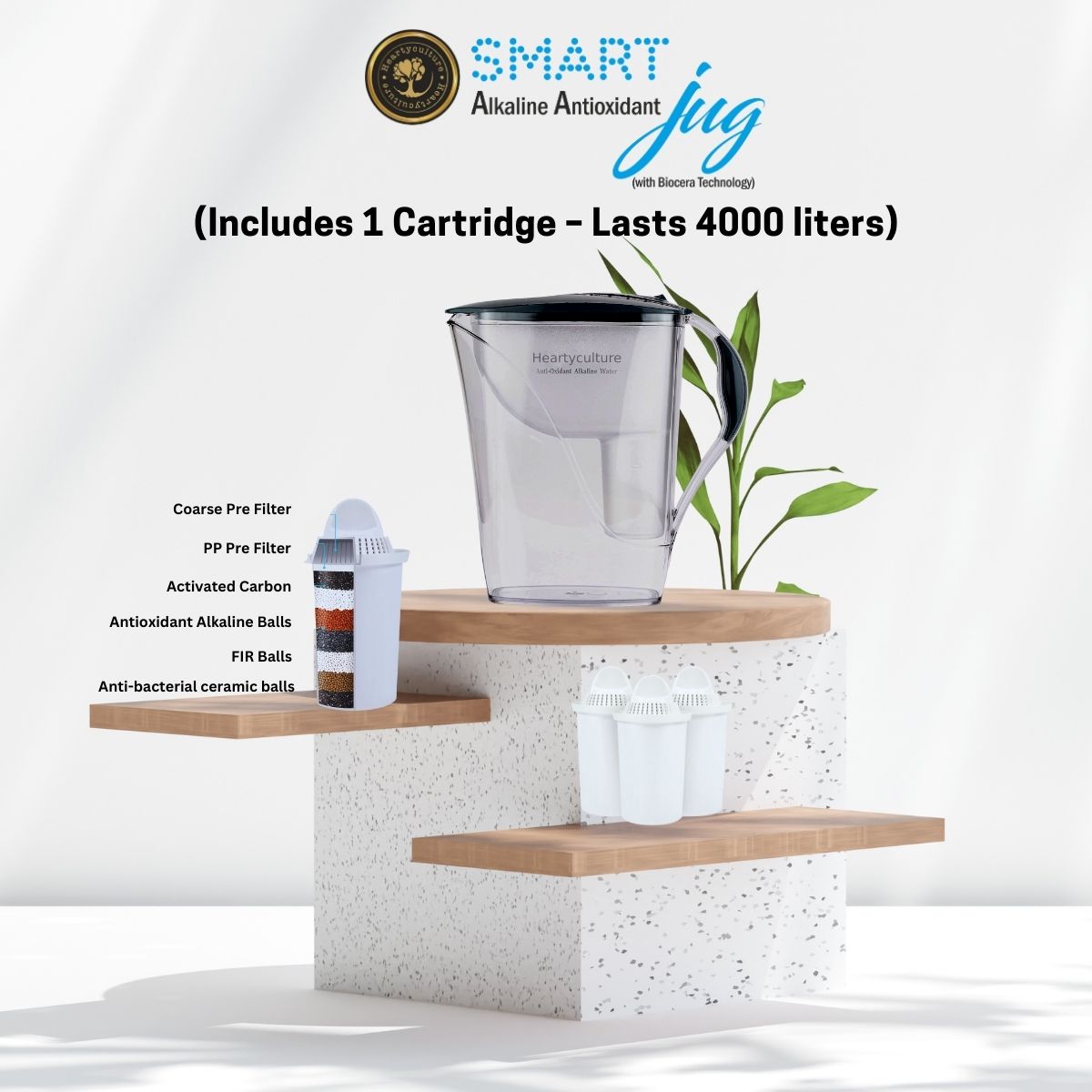 Heartyculture's Smart (Antioxidant Alkaline) Jug - hfnl!fe