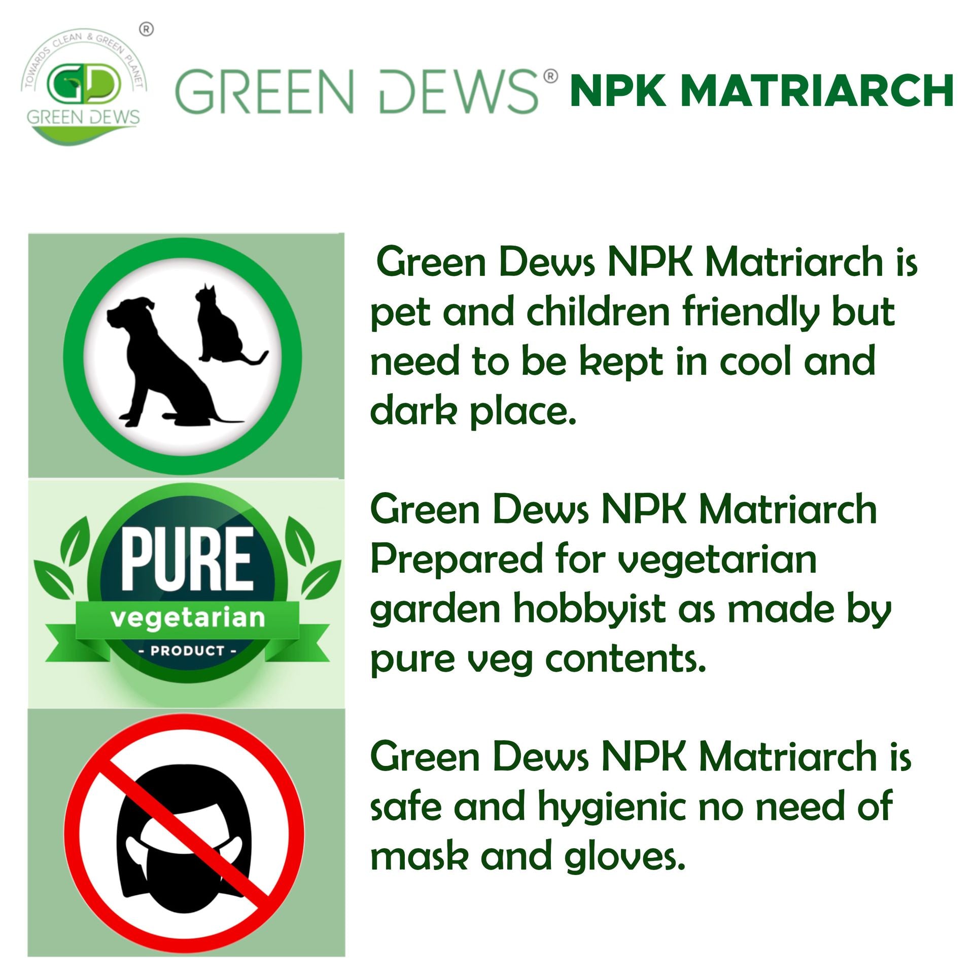 organic 20-20-20 non-acidic liquid fertilizer Green Dews NPK For Plants NPK Fertilizer Organic Liquid NPK MATRIARCH