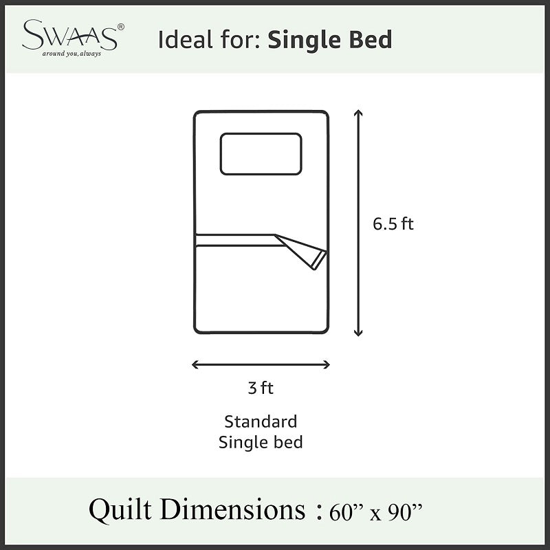 Swaas Antimicrobial 100% Cotton Majestic Grid Quilt - hfnl!fe