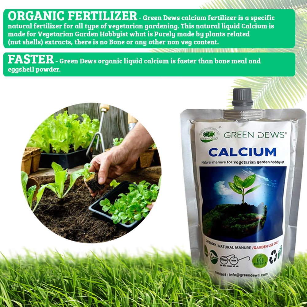 natural calcium fertilizer for plants GREEN DEWS CALCIUM FERTILIZER ORGANIC LIQUID FOR VEGETARIAN GARDEN HOB