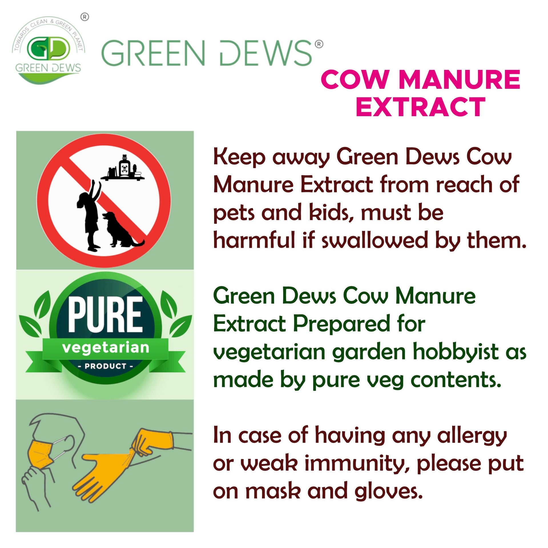 Green Dews All Purpose Plant Fertilizer Cow Manure Extract Liquid Organic Multiple Times Stronger Than Vermi Compost - hfnl!fe