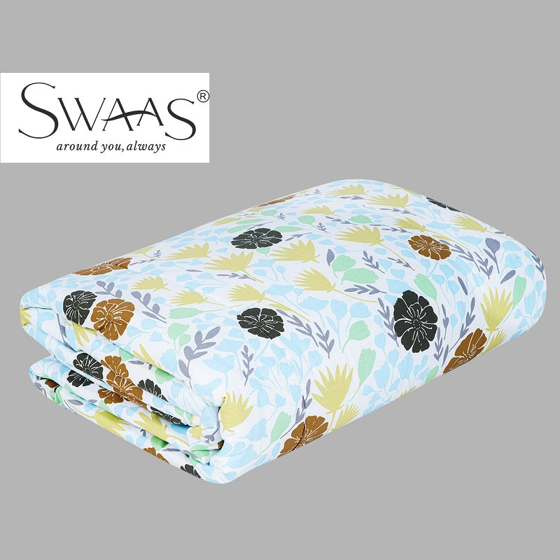 Swaas 100% Pure Cotton Fresh Blossoms Reversible Quilt - hfnl!fe