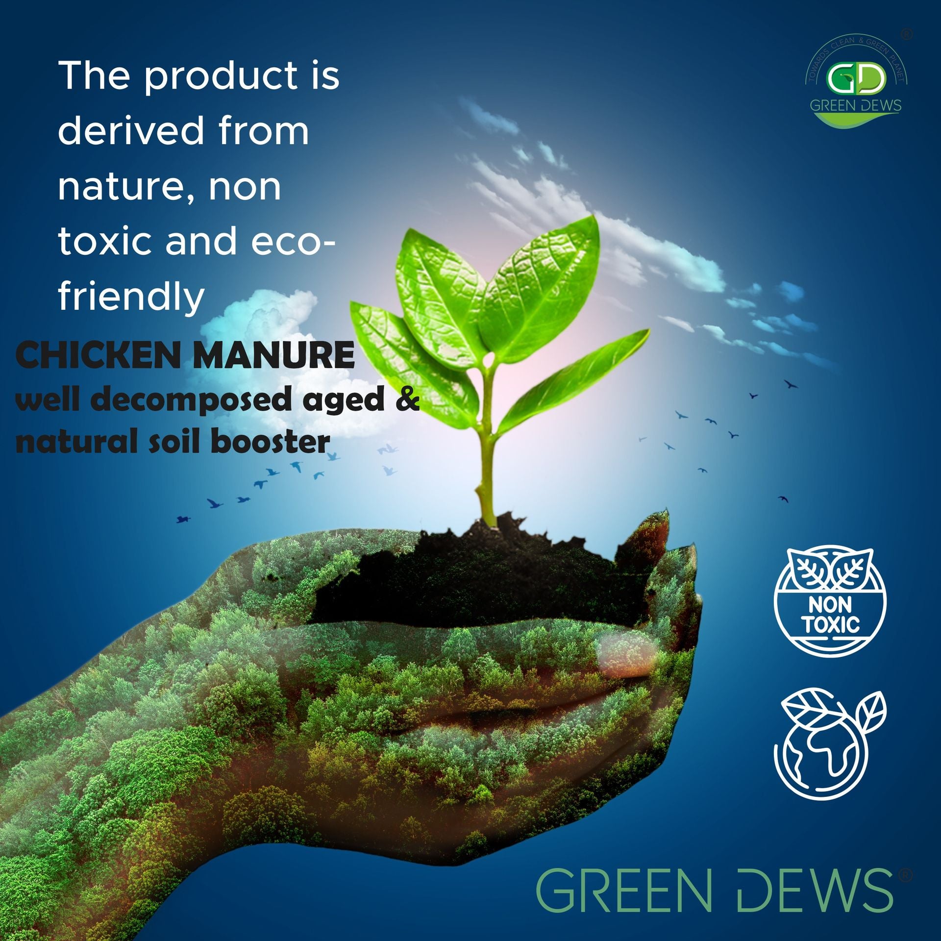 Green Dews Poultry Manure Chicken Manure Compost Fertilizer For Plants home garden - hfnl!fe