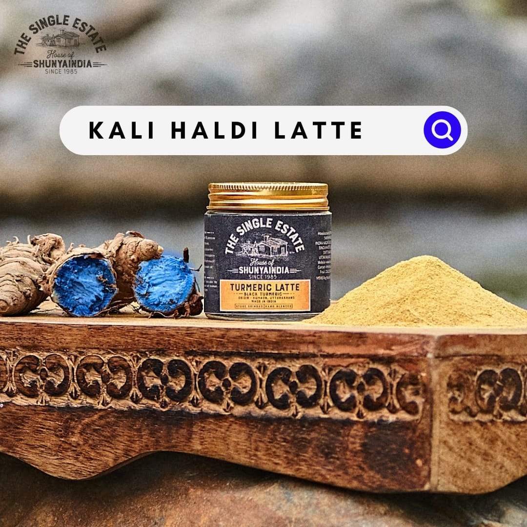 Himalaya's Shunya Kali haldi latte (Black turmeric latte) - hfnl!fe